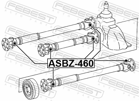 Joint, propshaft - ASBZ-460 FEBEST