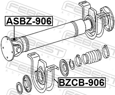 Joint, propshaft - ASBZ-906 FEBEST