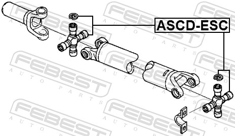 Joint, propshaft - ASCD-ESC FEBEST