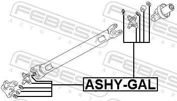 Joint, propshaft - ASHY-GAL FEBEST