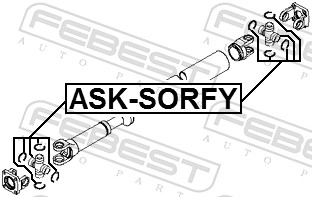 Joint, propshaft - ASK-SORFY FEBEST