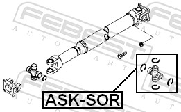 Joint, propshaft - ASK-SOR FEBEST