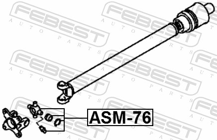 Шарнир, продольный вал - ASM-76 FEBEST