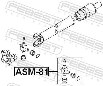 Joint, propshaft - ASM-81 FEBEST