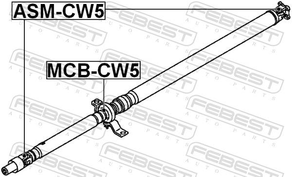Joint, propshaft - ASM-CW5 FEBEST