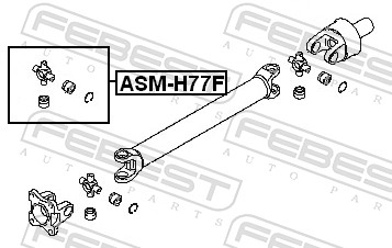 Joint, propshaft - ASM-H77F FEBEST