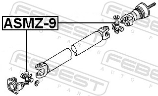 Joint, propshaft - ASMZ-9 FEBEST