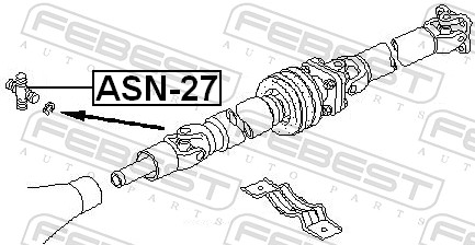 Joint, propshaft - ASN-27 FEBEST