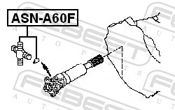 Giunto, Albero longitudinale - ASN-A60F FEBEST