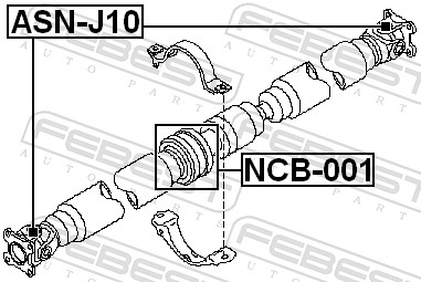 Joint, propshaft - ASN-J10 FEBEST