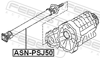 Propshaft, axle drive - ASN-PSJ50 FEBEST
