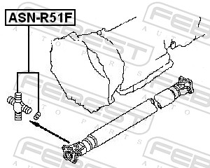 Joint, propshaft - ASN-R51F FEBEST