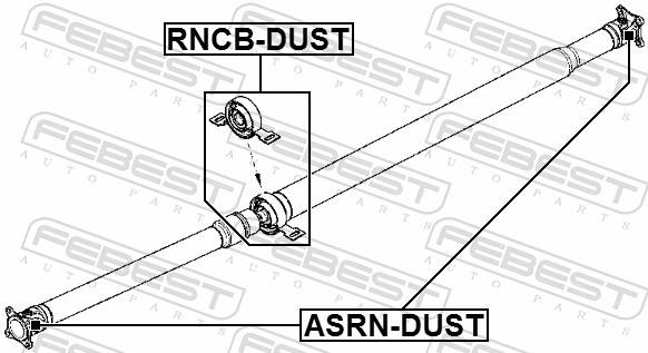 Joint, propshaft - ASRN-DUST FEBEST