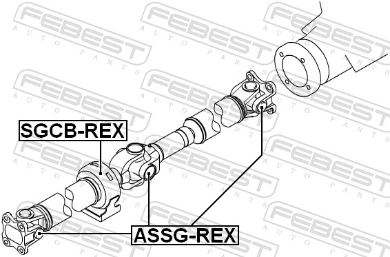 Joint, propshaft - ASSG-REX FEBEST