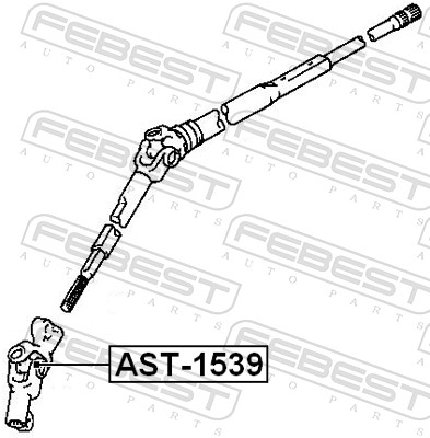 Joint, steering shaft - AST-1539 FEBEST