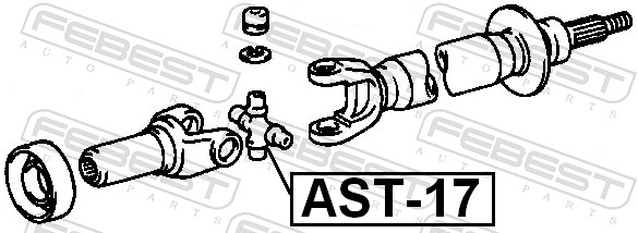 Joint, propshaft - AST-17 FEBEST