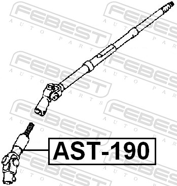 Albero sterzo - AST-190 FEBEST