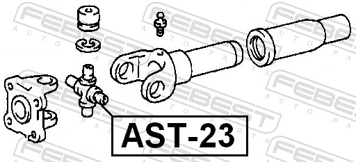 Joint, propshaft - AST-23 FEBEST