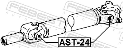 Joint, propshaft - AST-24 FEBEST