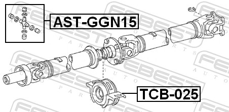 Joint, propshaft - AST-GGN15 FEBEST