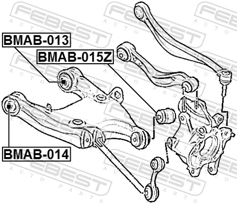 Control Arm-/Trailing Arm Bush - BMAB-014 FEBEST