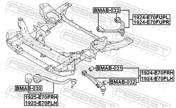 Control Arm-/Trailing Arm Bush - BMAB-031 FEBEST