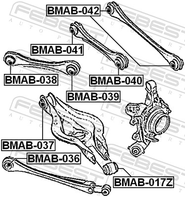 valdymo svirties/išilginių svirčių įvorė - BMAB-036 FEBEST