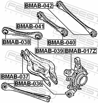 Control Arm-/Trailing Arm Bush - BMAB-041 FEBEST