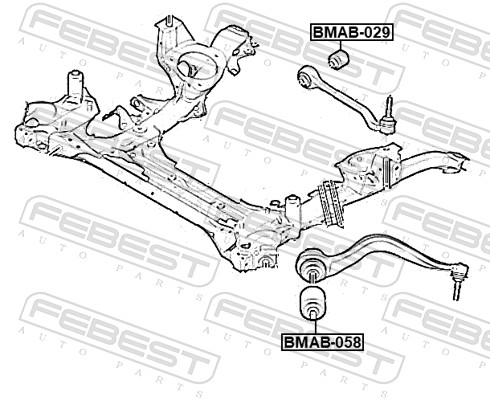 Control Arm-/Trailing Arm Bush - BMAB-058 FEBEST