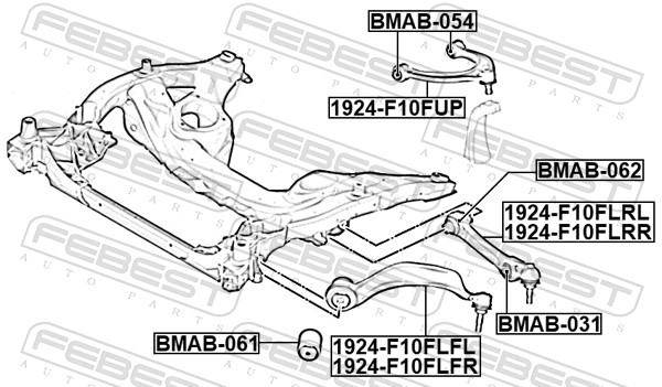 Control Arm-/Trailing Arm Bush - BMAB-062 FEBEST