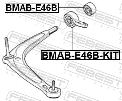 Control Arm-/Trailing Arm Bush - BMAB-E46B FEBEST