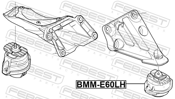 Engine Mounting - BMM-E60LH FEBEST