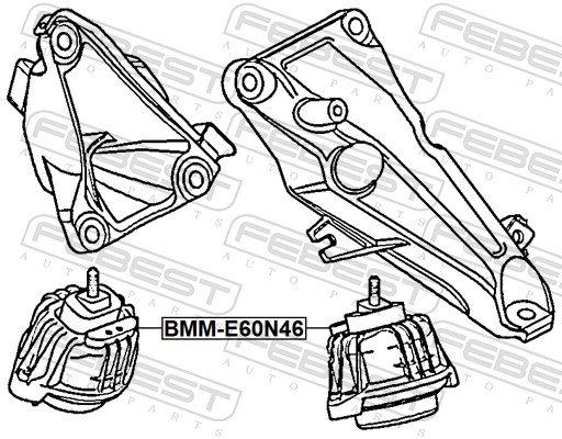 Engine Mounting - BMM-E60N46 FEBEST