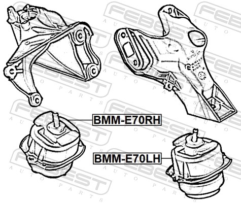 Engine Mounting - BMM-E70RH FEBEST