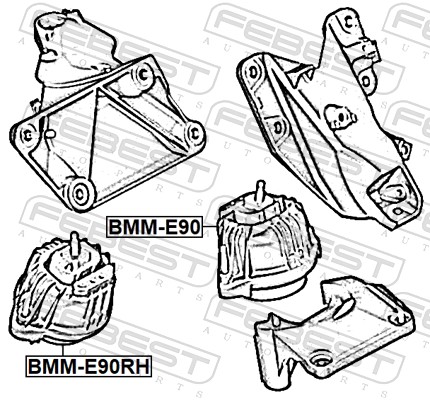 Engine Mounting - BMM-E90RH FEBEST
