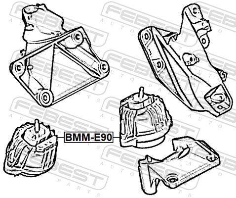Engine Mounting - BMM-E90 FEBEST