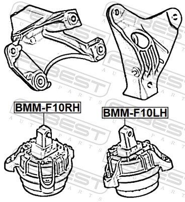 Engine Mounting - BMM-F10RH FEBEST