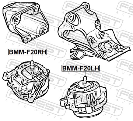 Engine Mounting - BMM-F20LH FEBEST