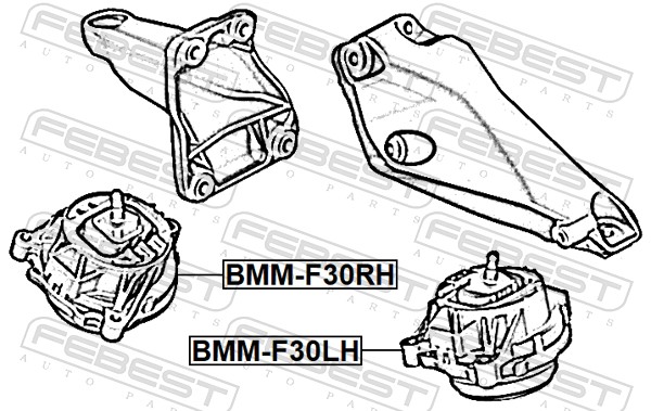variklio montavimas - BMM-F30RH FEBEST