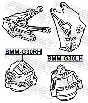 Engine Mounting - BMM-G30LH FEBEST