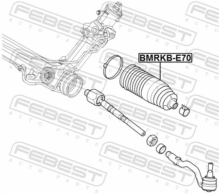 Bellow, steering - BMRKB-E70 FEBEST