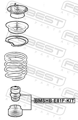 Dust Cover Kit, shock absorber - BMSHB-E81F-KIT FEBEST