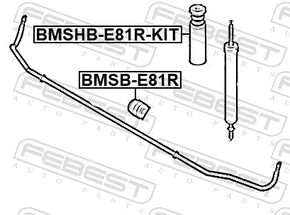 Dust Cover Kit, shock absorber - BMSHB-E81R-KIT FEBEST