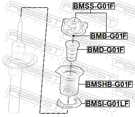 Protective Cap/Bellow, shock absorber - BMSHB-G01F FEBEST
