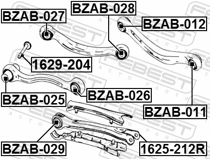 Control Arm-/Trailing Arm Bush - BZAB-026 FEBEST