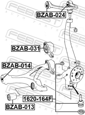 Control Arm-/Trailing Arm Bush - BZAB-031 FEBEST