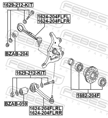 Control Arm-/Trailing Arm Bush - BZAB-059 FEBEST