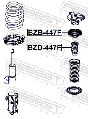 Rubber Buffer, suspension - BZD-447F FEBEST