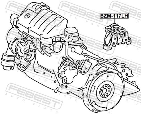 Engine Mounting - BZM-117LH FEBEST