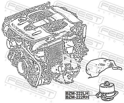 Engine Mounting - BZM-222RH FEBEST